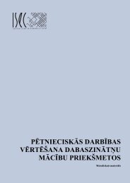 Pētnieciskās darbības vērtēšana - Valsts izglītības satura centrs