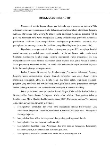 Lakip 2011 - Pemerintah Kabupaten Bandung