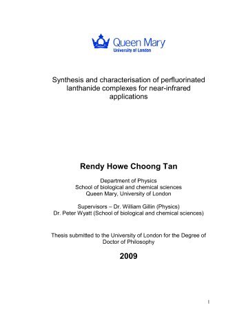 Synthesis and characterisation of perfluorinated lanthanide ...