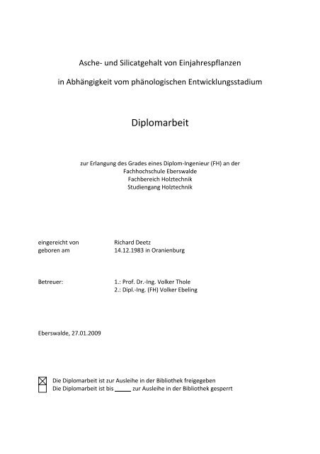 Diplomarbeit - CEM Gmbh