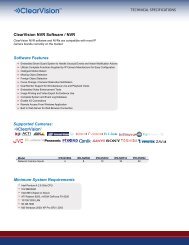 TECHNICAL SPECIFICATIONS ClearVision NVR ... - Inter-Pacific