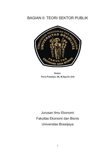 bagian ii: teori sektor publik - Economics Development and Public ...