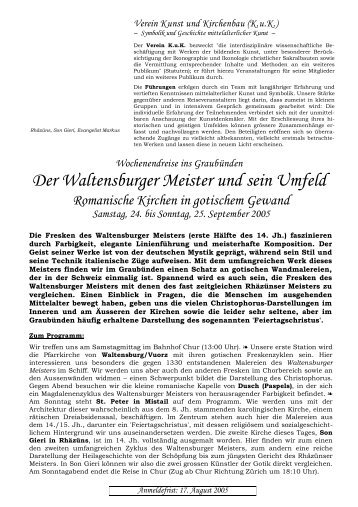 Der Waltensburger Meister und sein Umfeld - Verein Kunst und ...