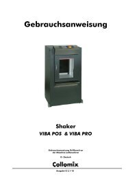 Gebrauchsanweisung Shaker VIBA POS & VIBA PRO - Collomix