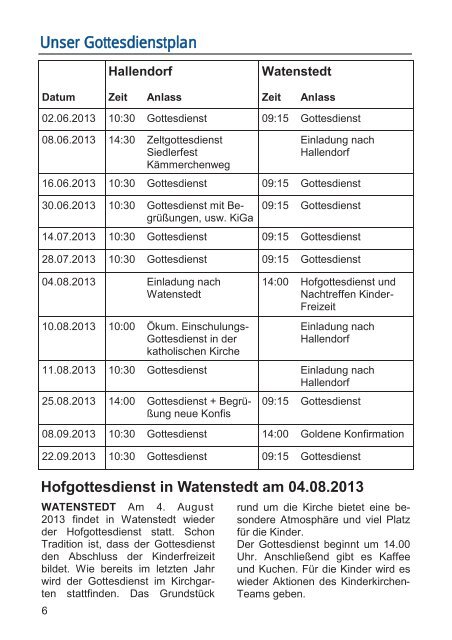 2013-06 Gemeindebrief.pdf, Seiten 1-16 - kirche-hallendorf.de