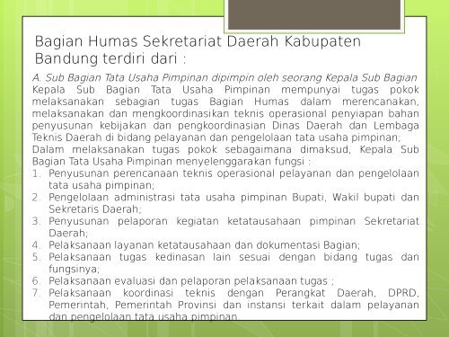 bagian humas sekretariat daerah - Pemerintah Kabupaten Bandung
