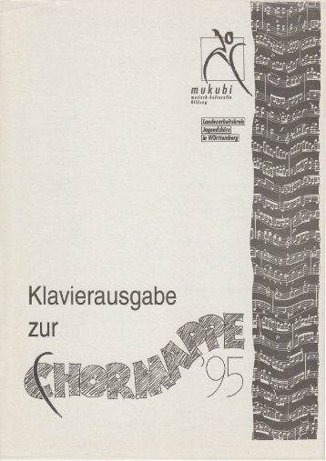Chormappe 1995 Klavierausgabe