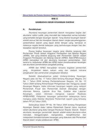 bab ii gambaran umum keuangan daerah - Pemerintah Kabupaten ...