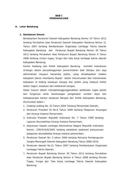 lakip 2012 - Pemerintah Kabupaten Bandung