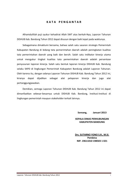 Outline Laporan Tahunan 2012 - Pemerintah Kabupaten Bandung