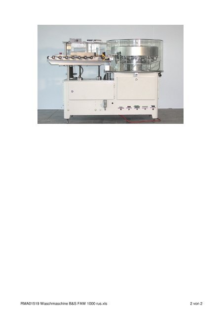 RMA01519 Waschmaschine B&S FAW 1000 rus - Ebseos Gmbh