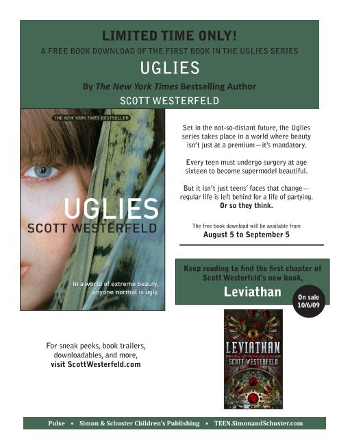 Uglies - by Scott Westerfeld - Lake Ridge Middle School