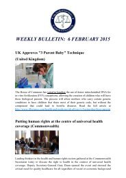 WEEKLY BULLETIN: 6 FEBRUARY 2015