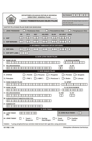 Surat Pemberitahuan Objek Pajak.pdf - SKPD Pemerintah Kota Batam