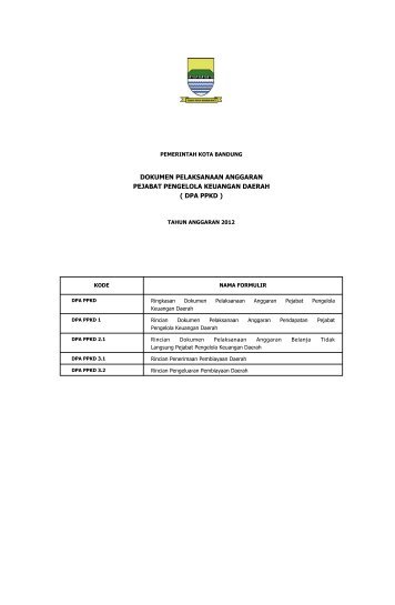 Ringkasan DPA - PPKD - Pemerintah Kota Bandung