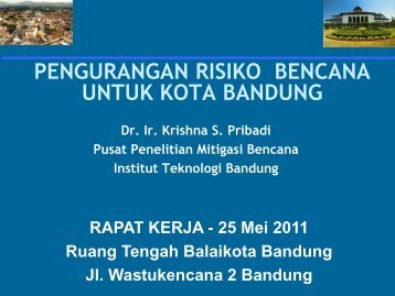 Pengurangan Resiko Bencana - Pemerintah Kota Bandung