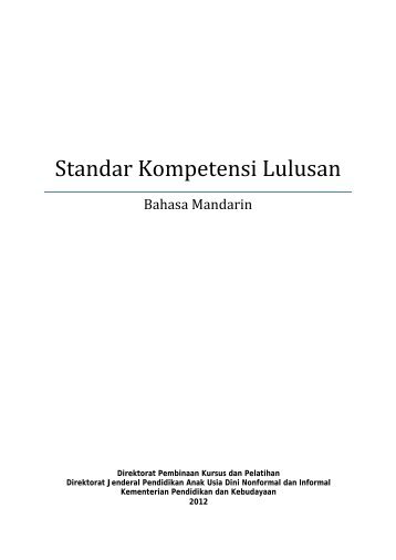 (SKL) Bahasa Mandarin untuk Penata Laksana Rumah Tangga