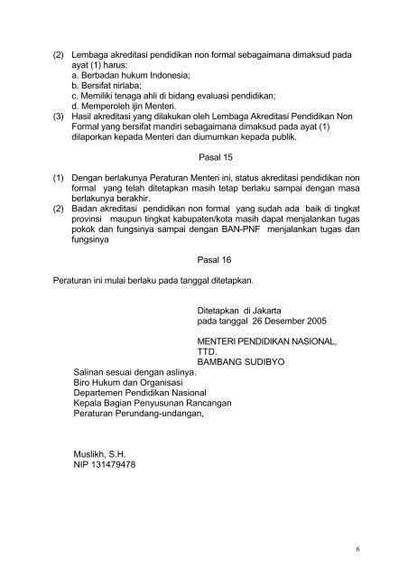 Badan Akreditasi Nasional Pendidikan Nonformal