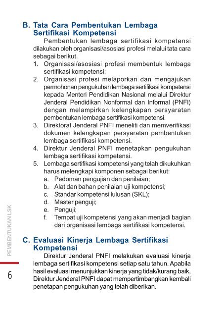 Pedoman Pembentukan Lembaga Sertifikasi Kompetensi