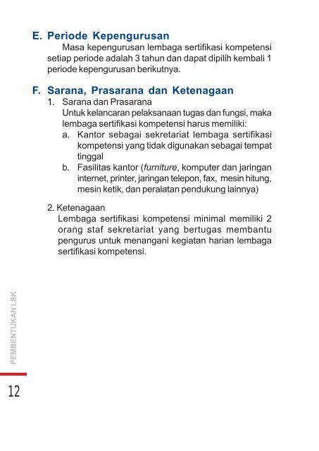 Pedoman Pembentukan Lembaga Sertifikasi Kompetensi