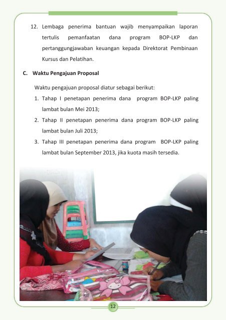 Petunjuk Teknis BOP LKP Tahun 2013 - Kemdikbud