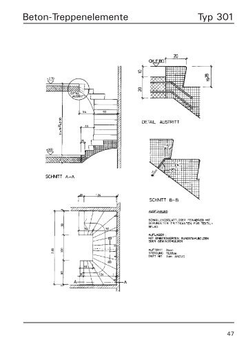 Beton-Treppenelemente Typ 301