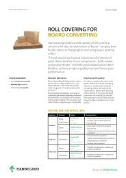 ROLL COVERING FOR CARDBOARD CONVERTING - Hannecard