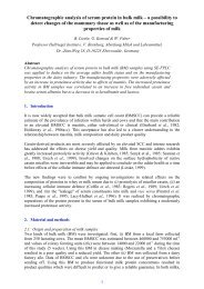 Chromatographic analysis of serum protein in bulk milk â a ...