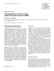 Microparticulation of whey protein: related factors affecting the ...