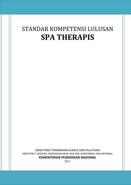 Standar Kompetensi Lulusan SPA Therapis