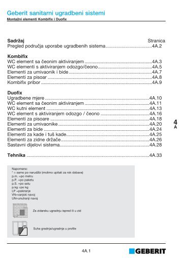 Geberit sanitarni ugradbeni sistemi - Delta Term