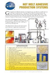 hot melt adhesive production systems advantages - Gala Industries