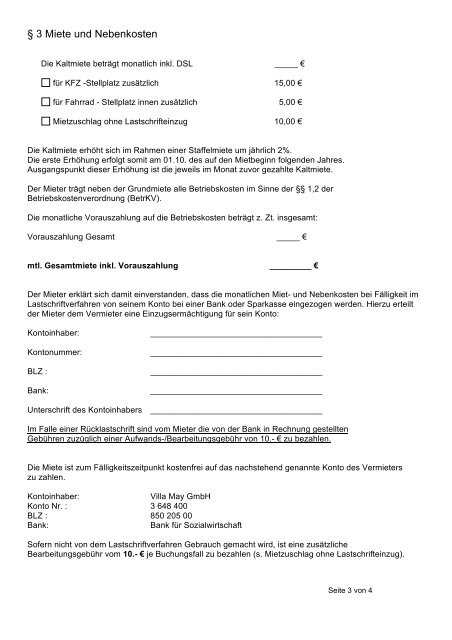 Kaltmiete Inkl Betriebskosten