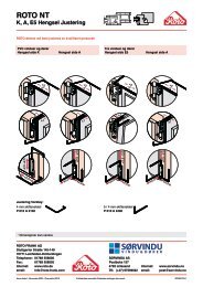 Roto NT - justering av synlige hengsler - SÃ¸rvindu