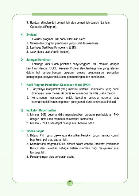 Petunjuk Teknis Pendidikan Kecakapan Hidup Tahun 2012