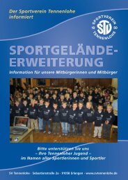 Der Sportverein Tennenlohe informiert - des SV Tennenlohe