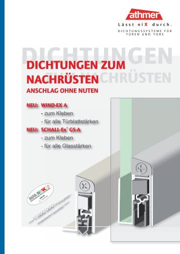 Dichtungen zum Nachrüsten | Stand 11/2012 - Athmer