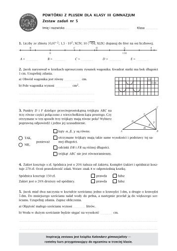 TEST 20 - Gimnazjum Nr 1 w Andrychowie