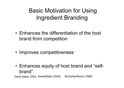 The Inside on Ingredient Branding - Waldemar Pfoertsch