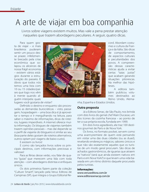 Revista Leitura de Bordo - Fevereiro 2015