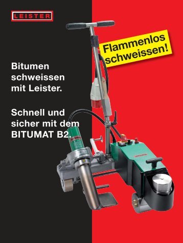 Bitumen schweissen mit Leister.