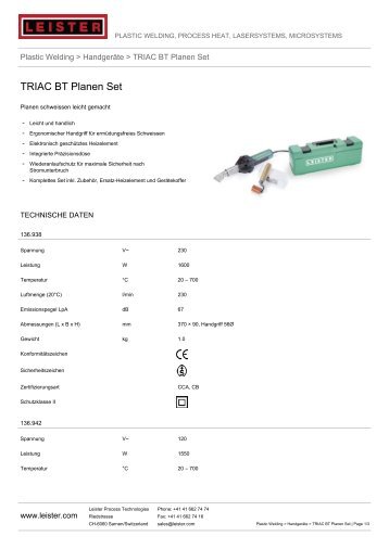 TRIAC BT Planen Set