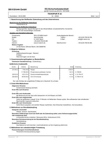 EG-Sicherheitsdatenblatt