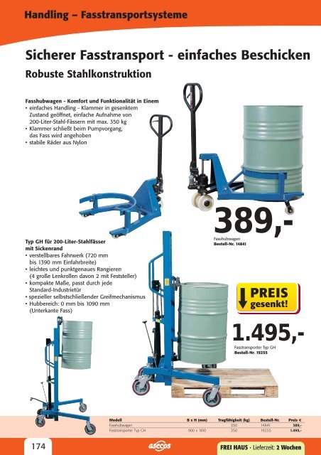 Handling – Fasstransportsysteme