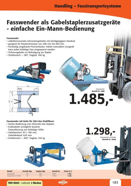 Handling – Fasstransportsysteme