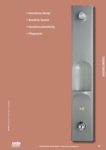 d uschelemente • Innovatives Design • Bewährte ... - rada-nl.com