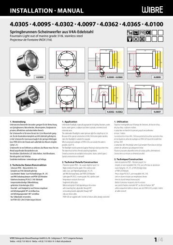 InstallatIon Â· Manual 4.0305 - Wibre