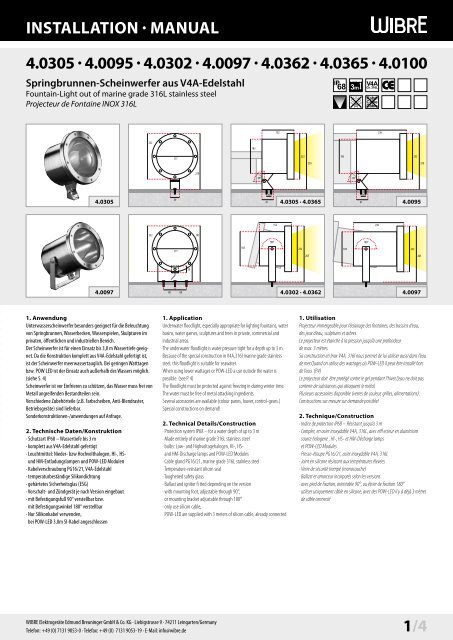 InstallatIon Â· Manual 4.0305 - Wibre