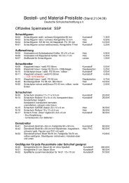 Bestell- und Material-Preisliste (Stand 21.04.09) - Schulschachstiftung