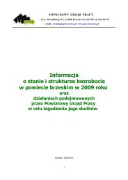 Informacja o sytuacji na rynku pracy za 2009 r. - Brzesko, UrzÄd ...